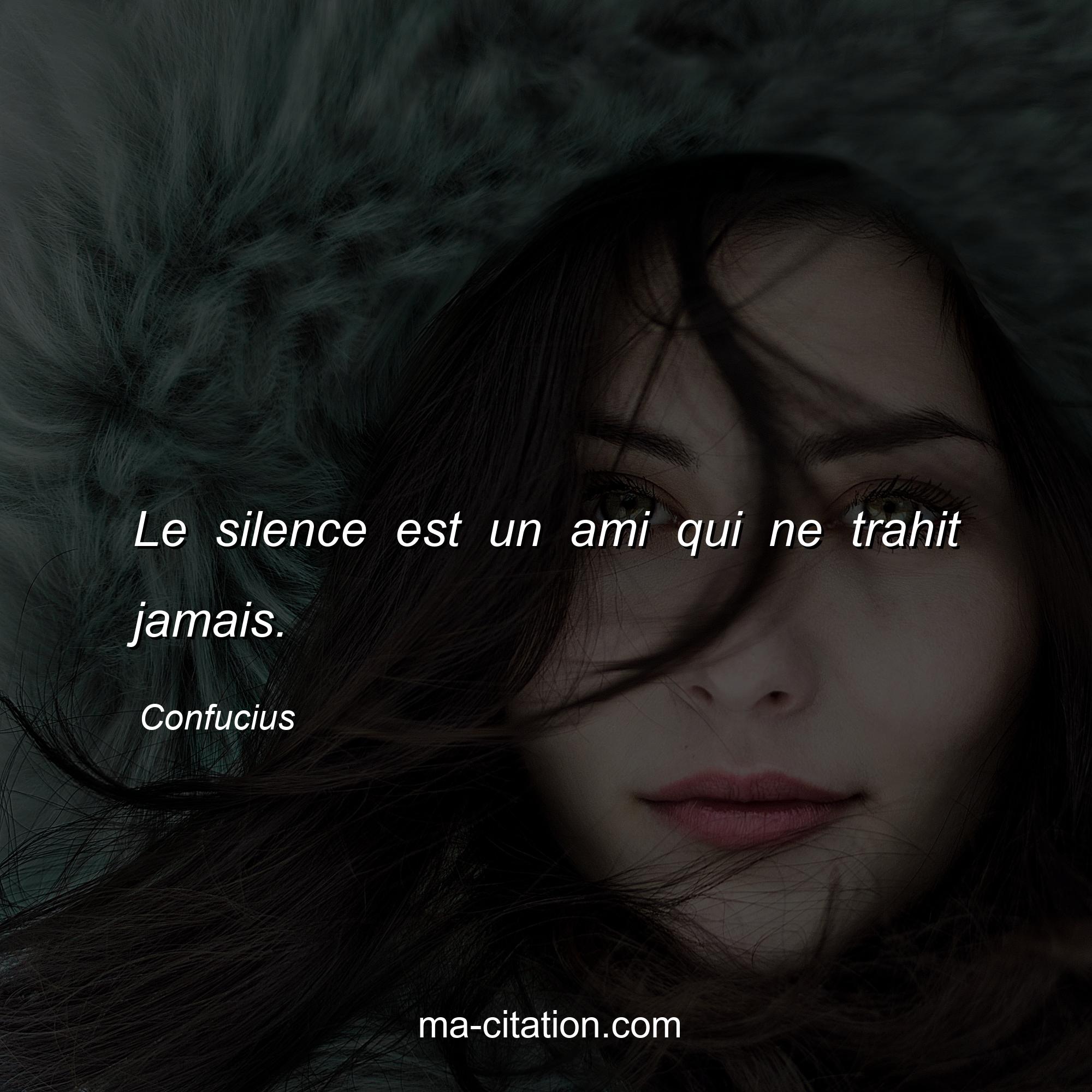 Que Veut Dire Le Silence Est D Or Le silence est un ami qui ne trahit jamais. Confucius. | Ma-Citation.com